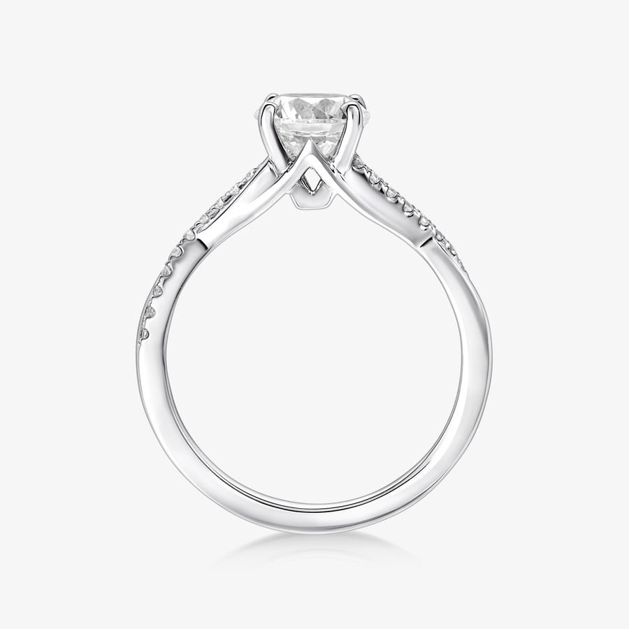 Pinnacle Infinity Half Diamond Ring