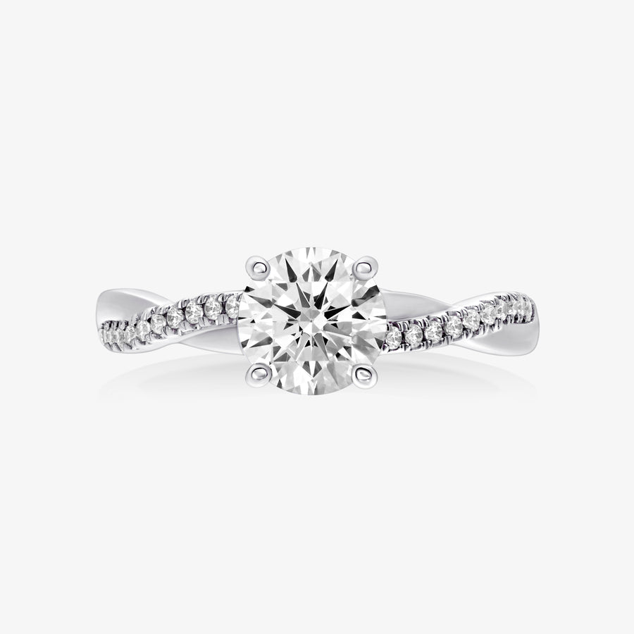 Pinnacle Infinity Half Diamond Ring