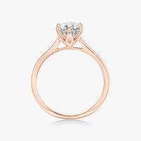 Lotus Solitaire Ring