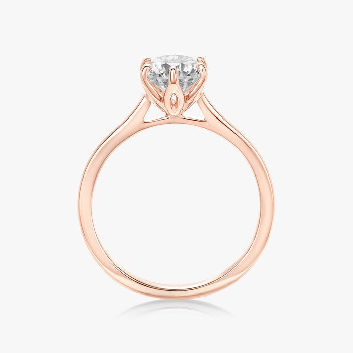 Lotus Solitaire Ring