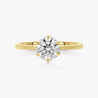 Lotus Solitaire Ring