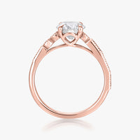 Milgrain Morse Solitaire Ring