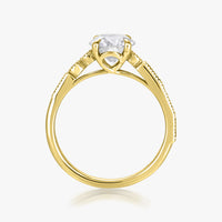 Milgrain Morse Solitaire Ring