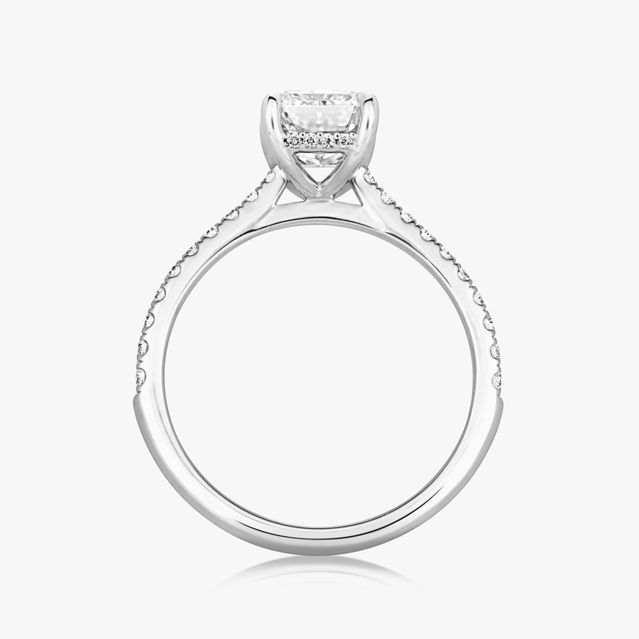 1.51ct Lab-Grown Diamond Hidden Halo Pave Ring - Carrie K. 