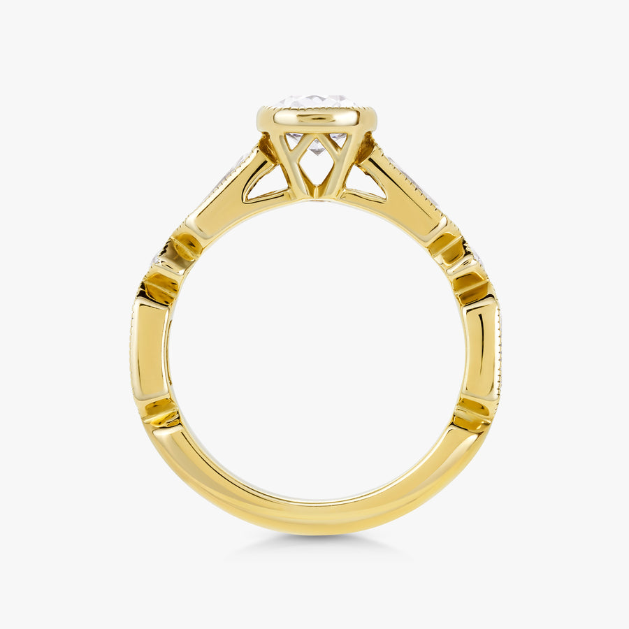Pinnacle Art Deco Bezel Ring - Carrie K. 