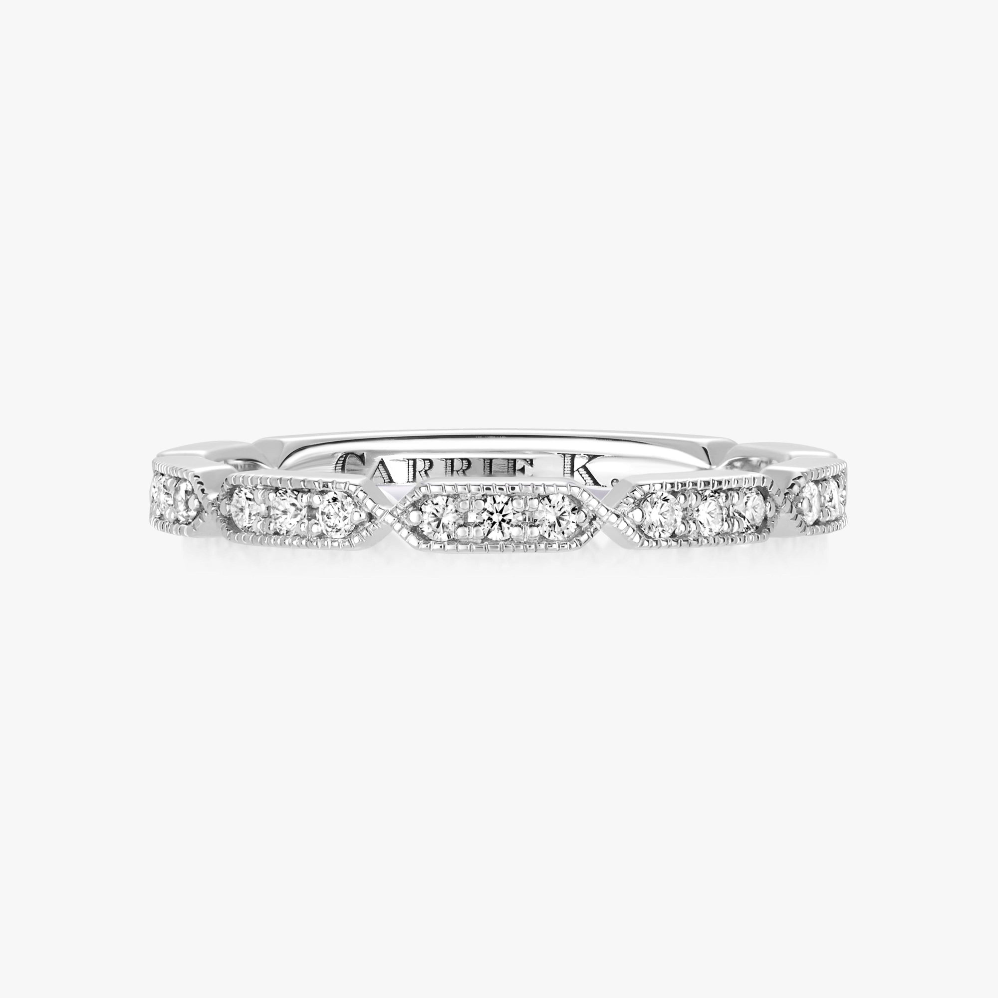 Art Deco Helix Band - Full Eternity - Carrie K. 