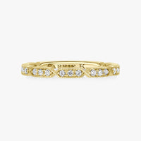 Art Deco Helix Band - Full Eternity - Carrie K. 