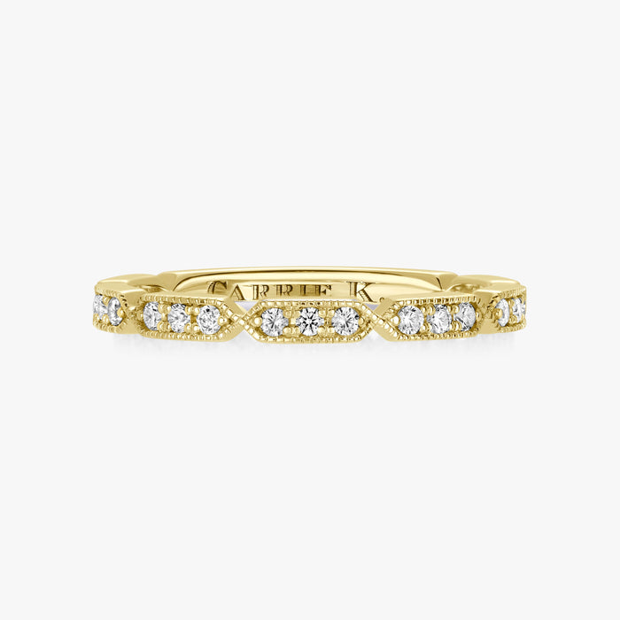 Art Deco Helix Band - Full Eternity - Carrie K. 