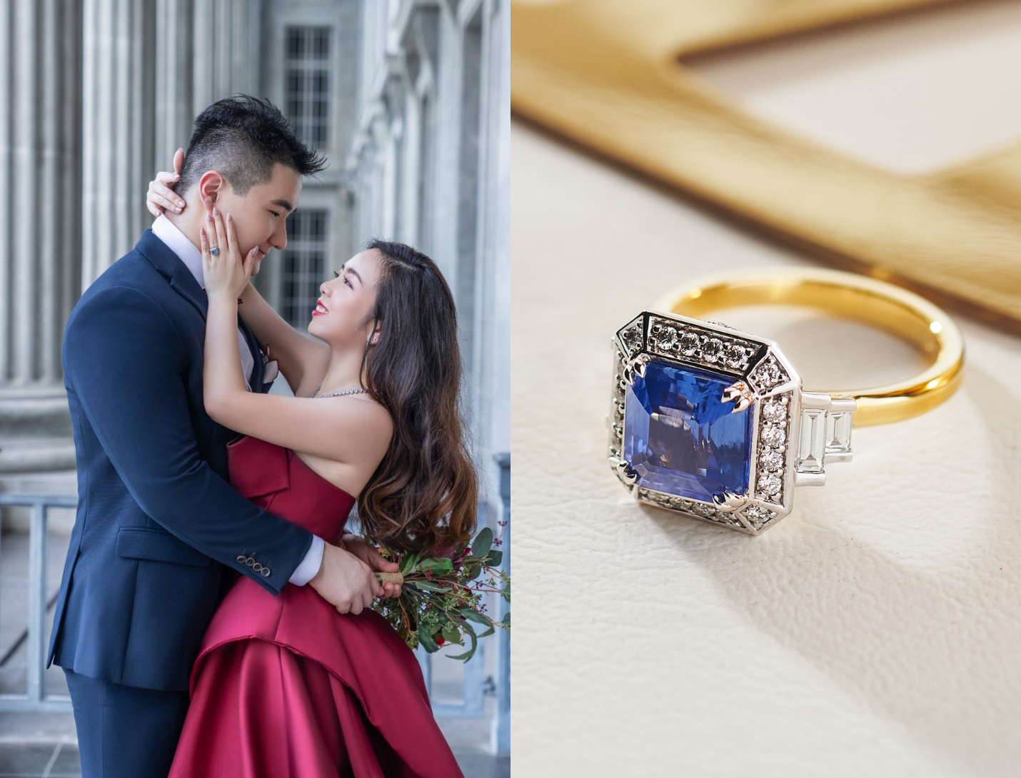 zhi hao amy singapore bridal marriage bespoke sapphire engagement ring
