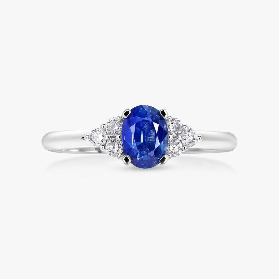 0.72ct Blue Sapphire Aurora Ring - Carrie K. 