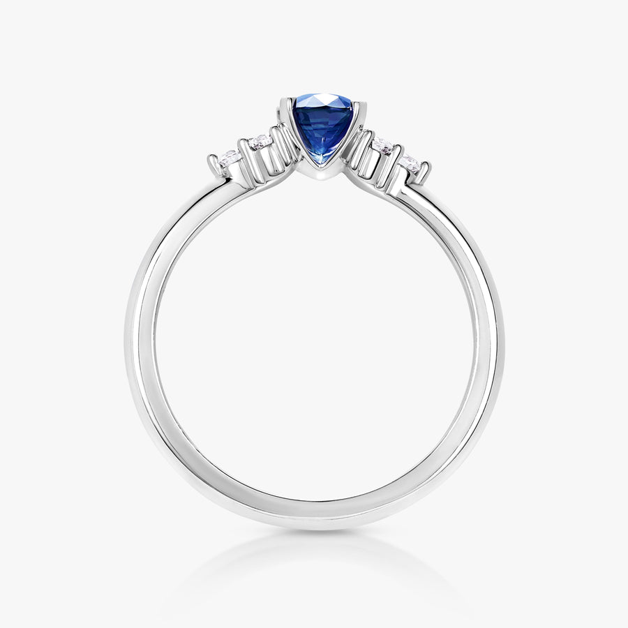 0.72ct Blue Sapphire Aurora Ring - Carrie K. 