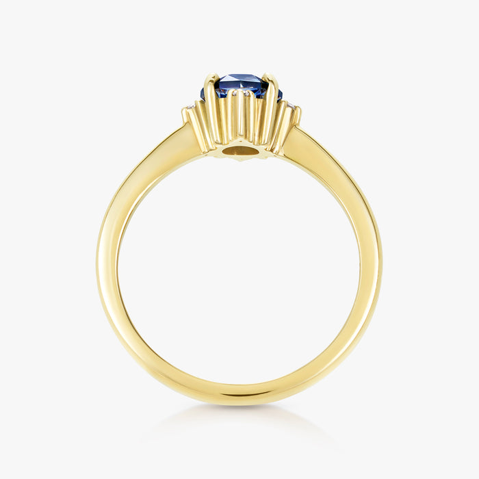 0.95ct Blue Sapphire North Star Ring - Carrie K. 