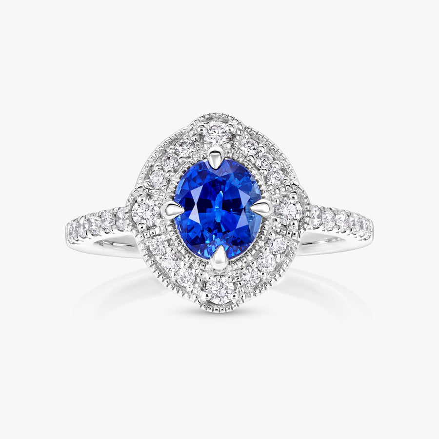 1.36ct Blue Sapphire Plenitude Ring - Carrie K. 