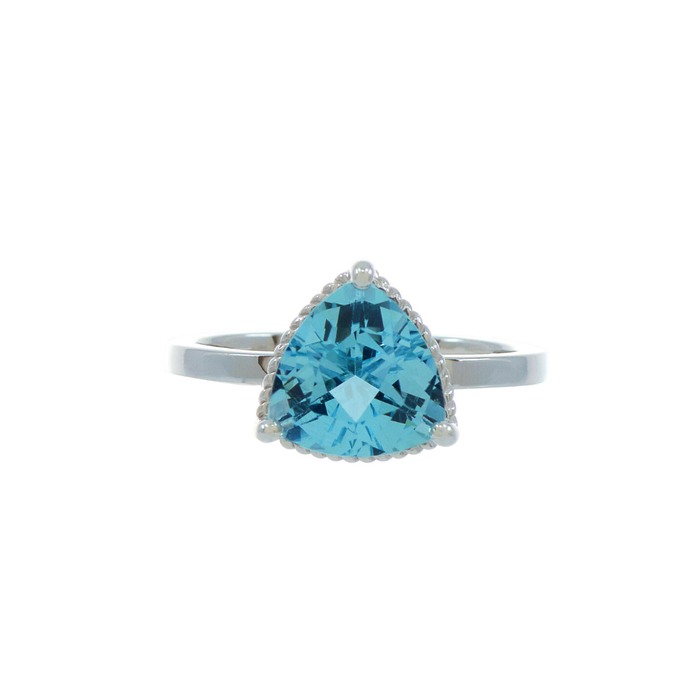 Trilliant Solitaire Ring (9K Gold) - Carrie K. 