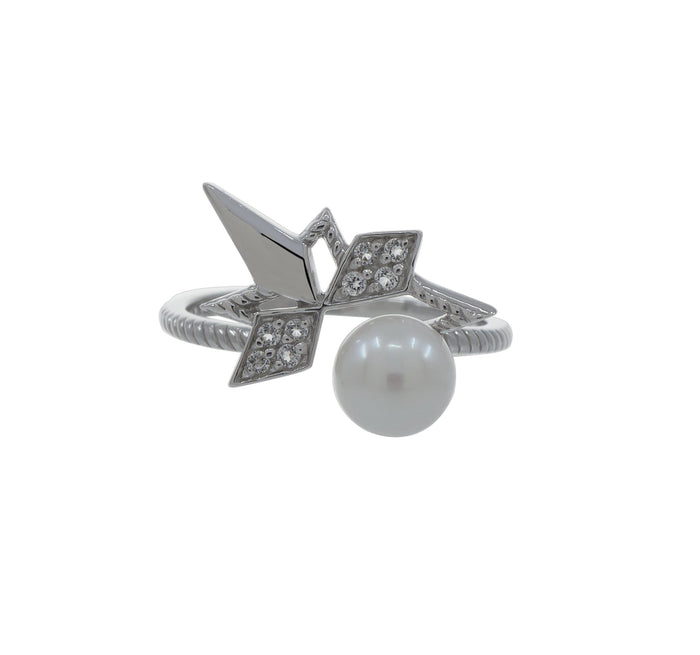 Pearl Star Ring (18K Gold) - Carrie K. 