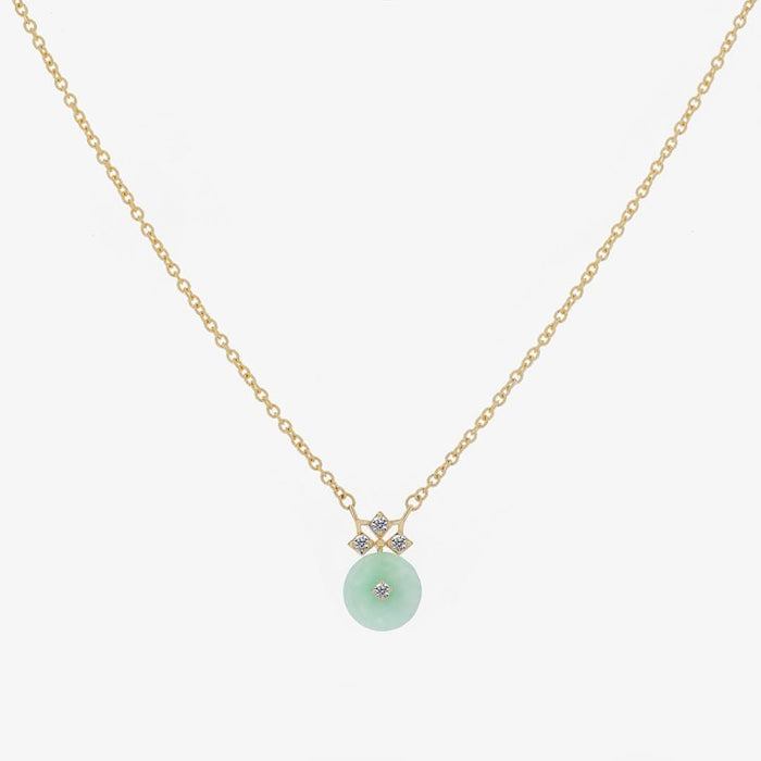 Star Mini Jade Necklace (14K Gold) - Carrie K. 