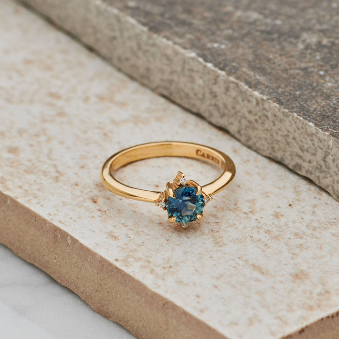 0.95ct Blue Sapphire North Star Ring - Carrie K. 