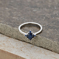 1.10ct Blue Sapphire North Star Ring - Carrie K. 