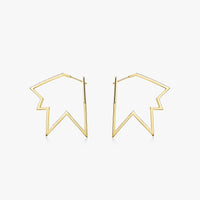 Star Hoop Earrings (9K Gold) - Carrie K. 