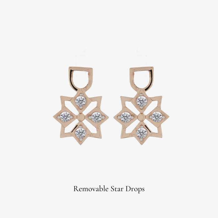 Star Mini Hoop Earrings (14K Gold) - Carrie K. 