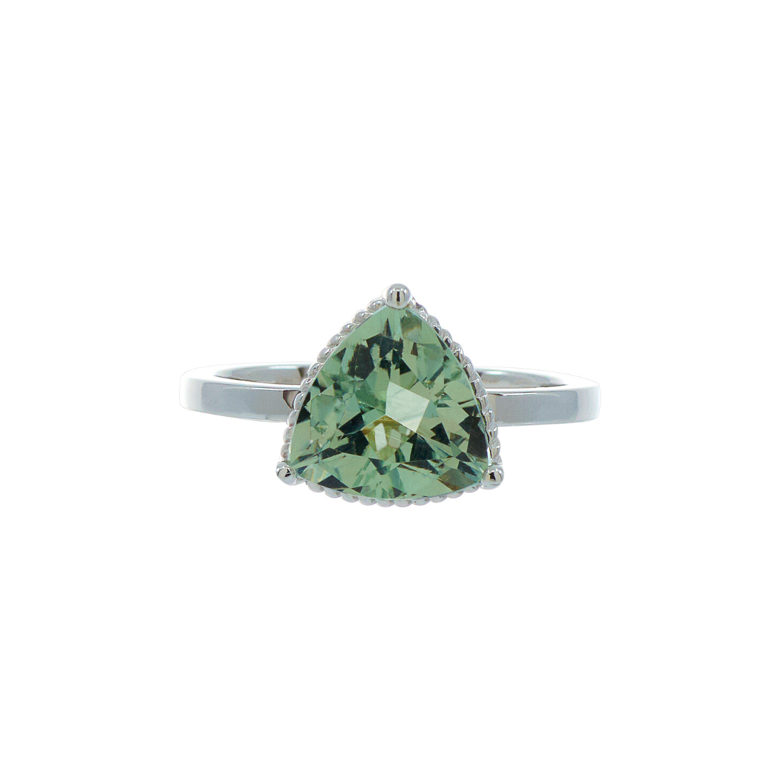 Trilliant Solitaire Ring (14K Gold) - Carrie K. 