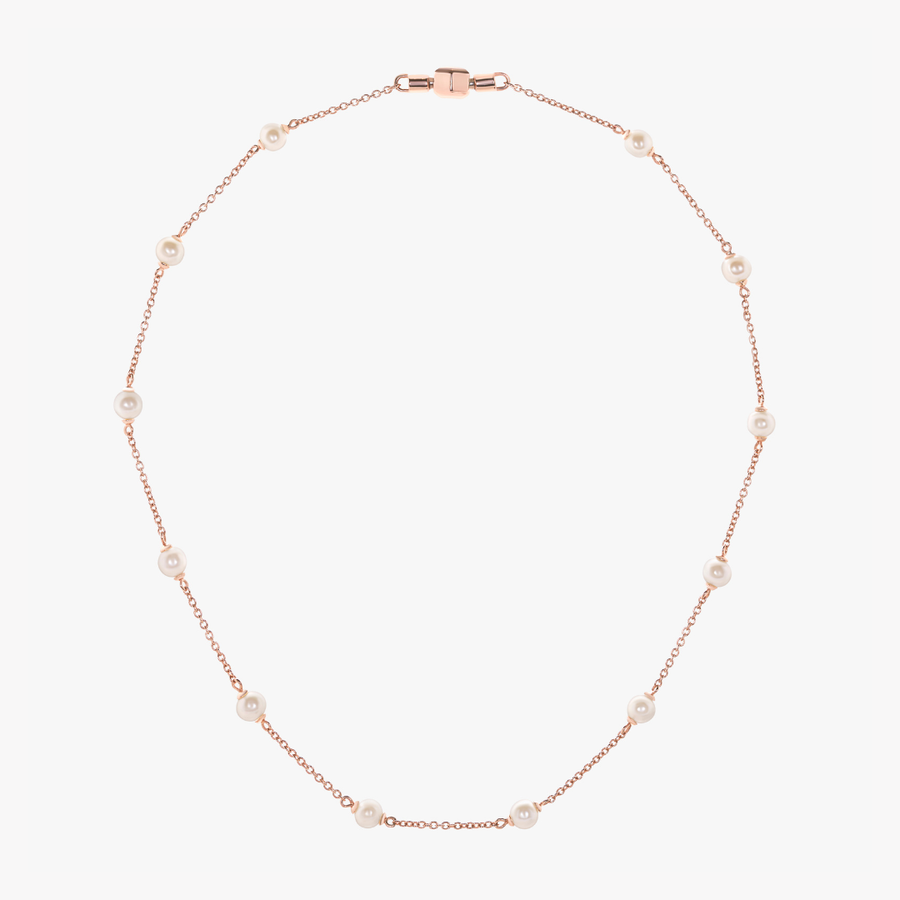 Pearl Chain Necklace 16-inch (14K Gold) - Carrie K. 