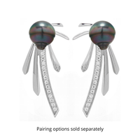 Circle Tahitian Pearl Studs (9K Gold) - Carrie K. 