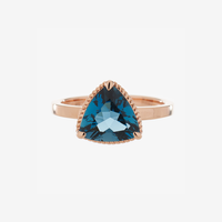 Trilliant Solitaire Ring (14K Gold) - Carrie K. 
