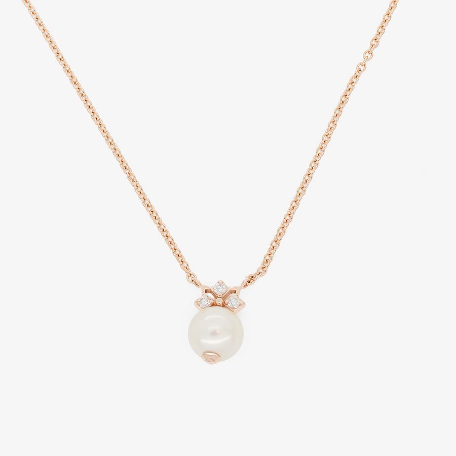 Star Mini Pearl Necklace (14K Gold) - Carrie K. 