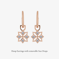 Star Mini Hoop Earrings (14K Gold) - Carrie K. 