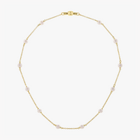 Pearl Chain Necklace 16-inch (14K Gold) - Carrie K. 