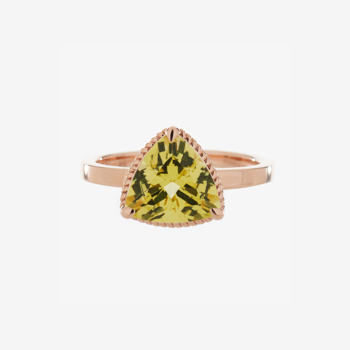 Trilliant Solitaire Ring (9K Gold) - Carrie K. 