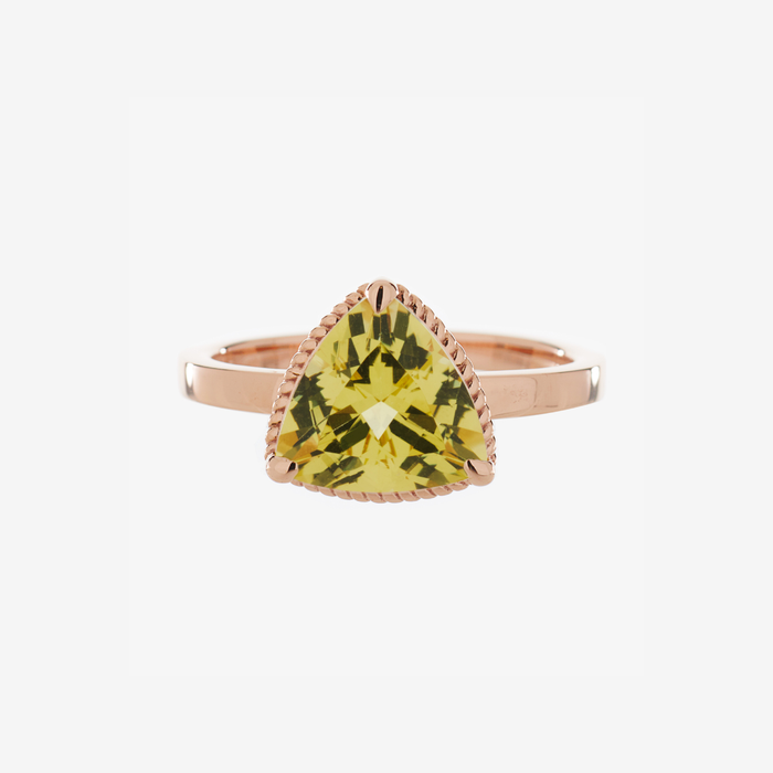 Trilliant Solitaire Ring (9K Gold) - Carrie K. 