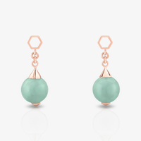 Jade Ear Drops  (14K Gold) - Carrie K. 