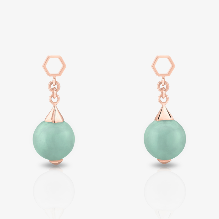 Jade Ear Drops  (14K Gold) - Carrie K. 