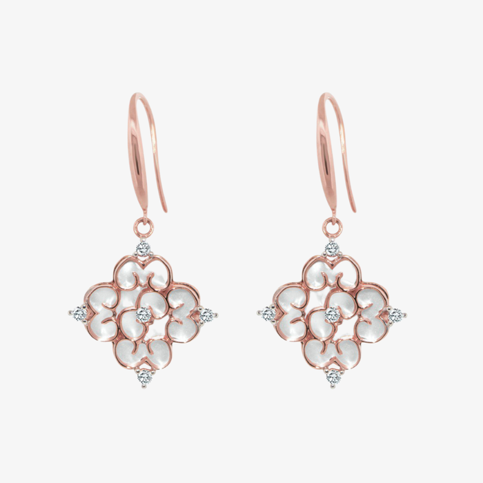 Blessings Mother of Pearl Drop Earrings (14K Gold) - Carrie K. 