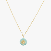 Blessings Jade Coin Necklace (14K Gold) - Carrie K. 