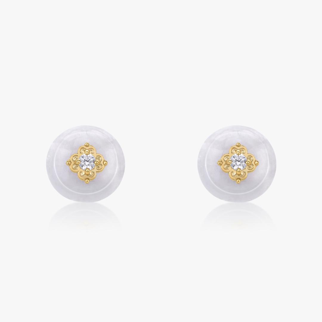 Blessings Jade Studs (14K Gold) - Carrie K. 