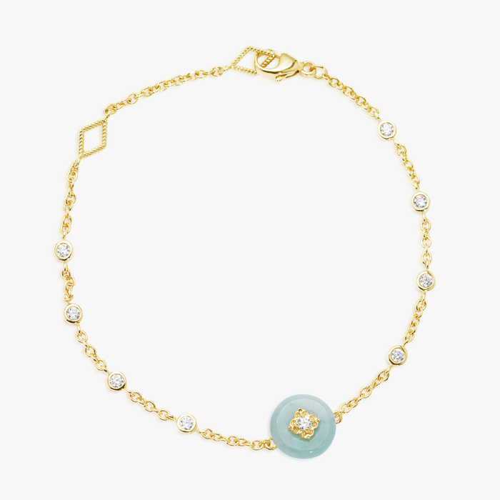 Blessings Jade Coin Bracelet (14K Gold) - Carrie K. 