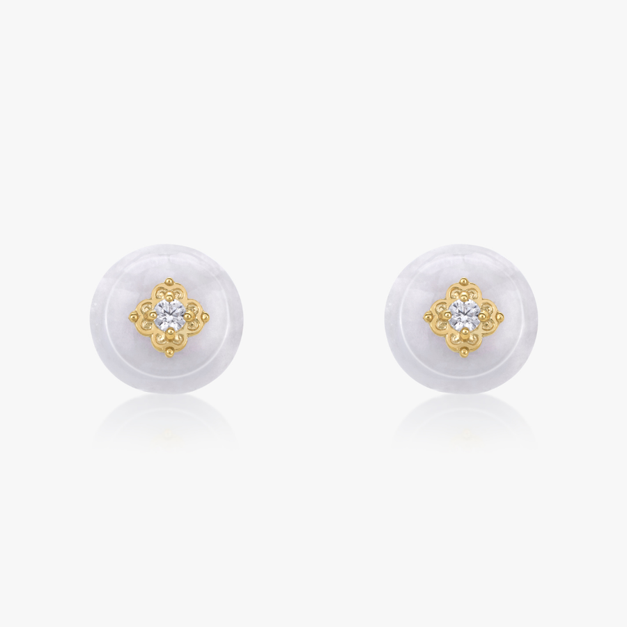 Blessings Jade Studs (14K Gold) - Carrie K. 