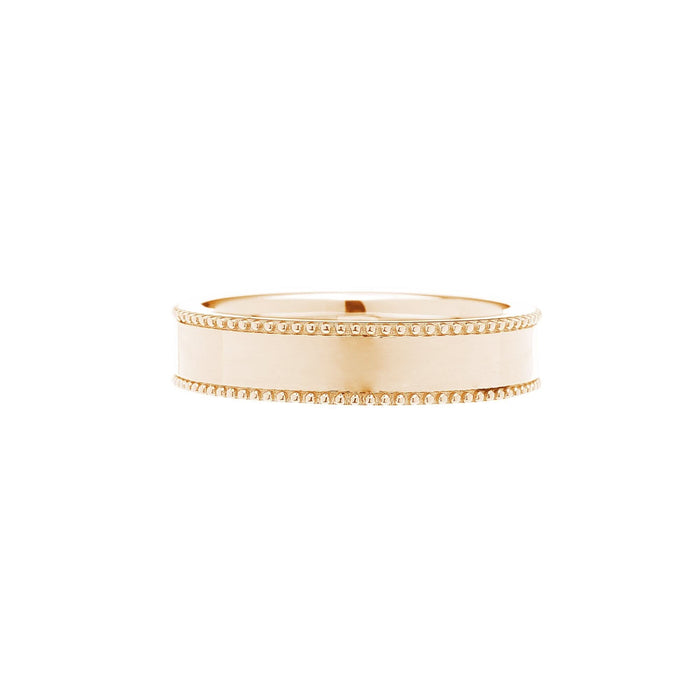 5mm Straight Band With Milgrain Edge - Carrie K. 