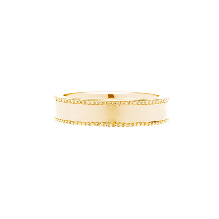 5mm Straight Band With Milgrain Edge - Carrie K. 