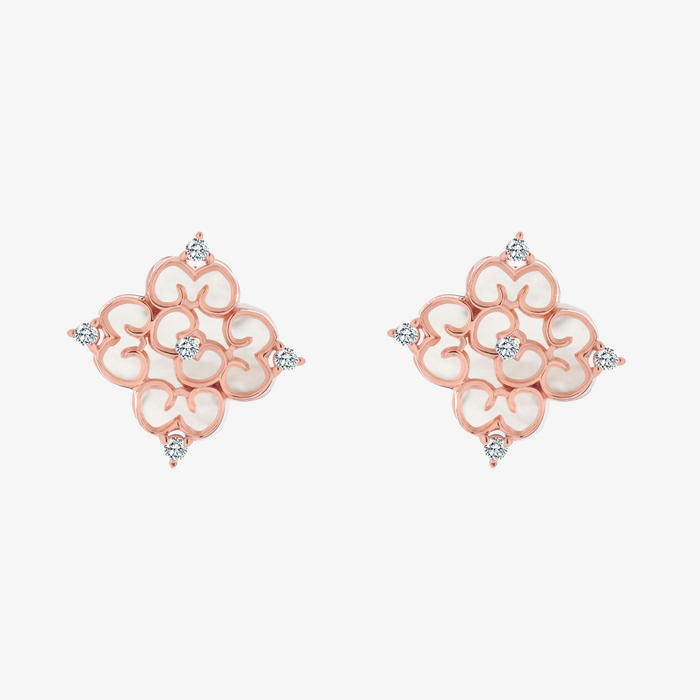 Blessings Mother of Pearl Studs (14K Gold) - Carrie K. 