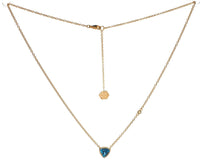 Trilliant Solitaire Necklace (9K Gold) - Carrie K. 