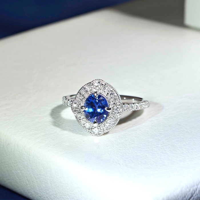 1.36ct Blue Sapphire Plenitude Ring - Carrie K. 