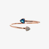 Trilliant Solitaire Twisty Bangle (14K Gold) - Carrie K. 