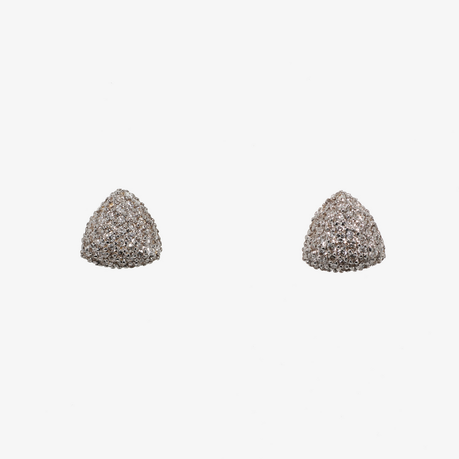 Trilliant Pave Studs (14K Gold) - Carrie K. 