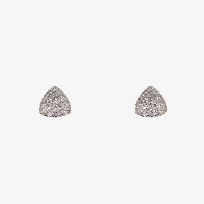 Baby Trilliant Pave Studs (14K Gold) - Carrie K. 