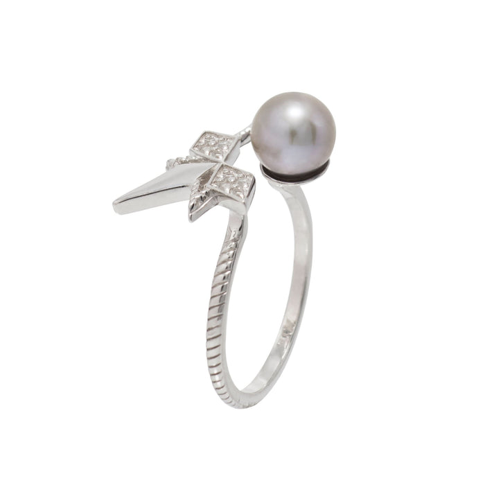 Pearl Star Ring (18K Gold) - Carrie K. 