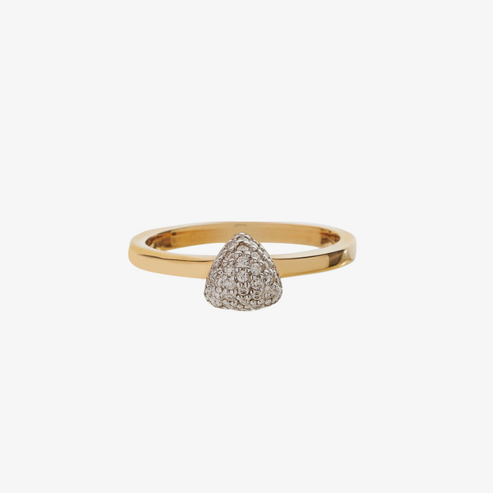 Baby Trilliant Pave Ring (9K Gold) - Carrie K. 